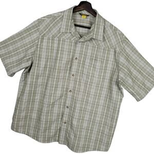 Cabela's Men's Short Sleeve Button-Up Shirt XL Outdoor Hiking Camping Fishing